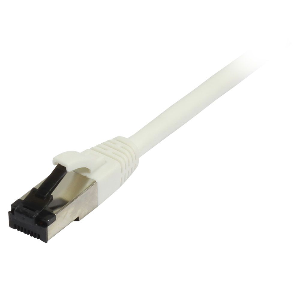 Patchkabel RJ45, CAT8.1 2000Mhz,  7.5m, weiss, S-STP(S/FTP), TPE(Ultra SuperFlex), AWG26, Synergy 21