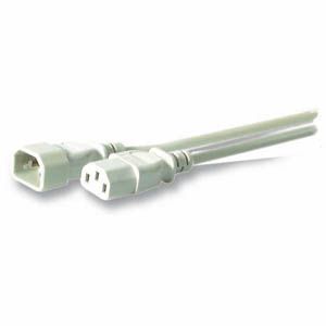Netzkabel 230V Kaltgeräte IEC-C13(Buchse)/Kaltgeräte IEC-C14(Stecker), 1,8m, grau,