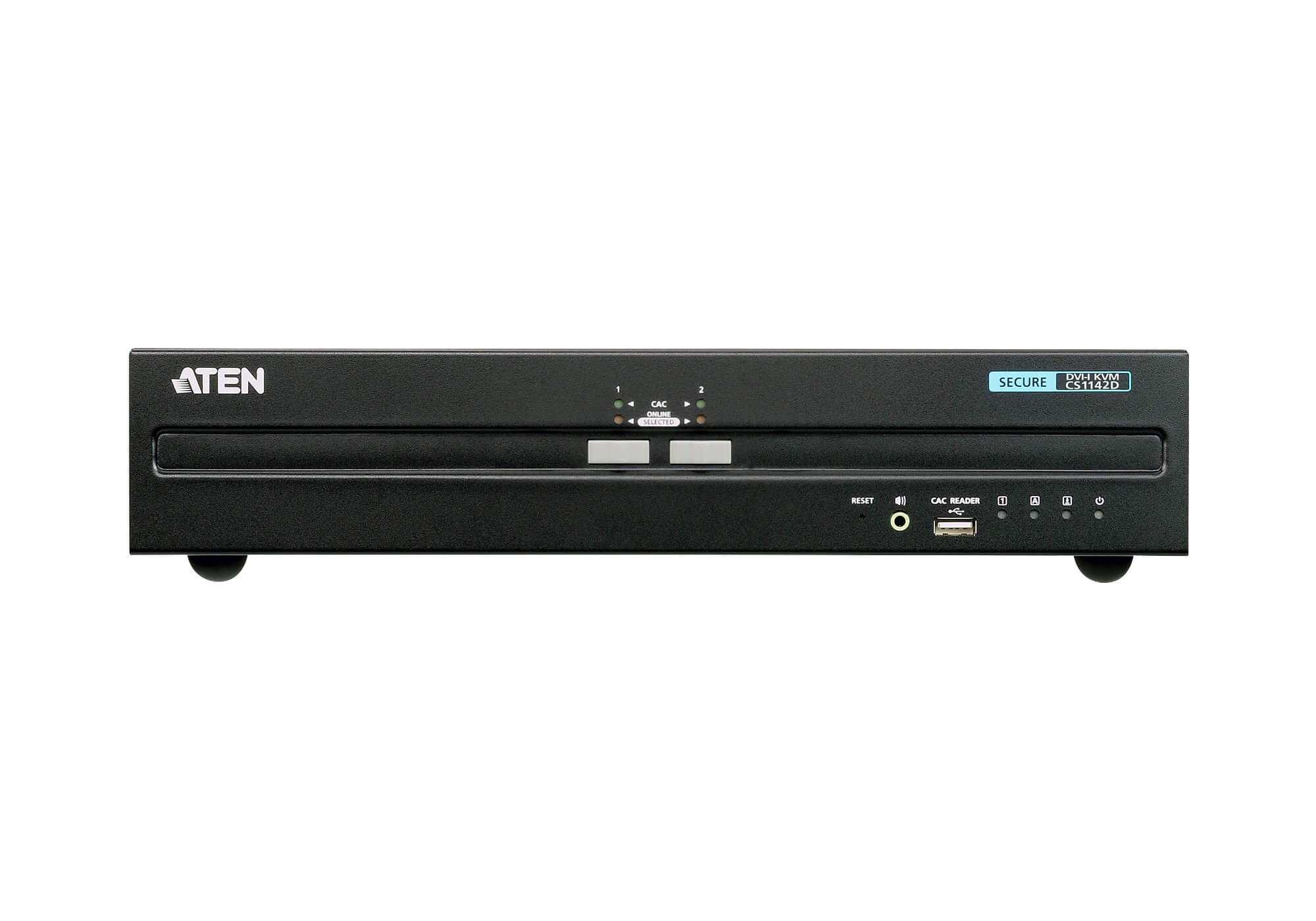 Aten KVM-Switch  2-fach Audio/DVI, USB, Dual Display, Secure,