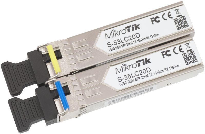 Mikrotik Zubehör Pair of SFP modules, S-35LC20D  &plus; S-53LC20D