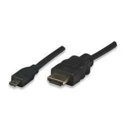 Kabel Video HDMI-HDMI(MicroD), ST/ST,  3m, 1080p, schwarz,