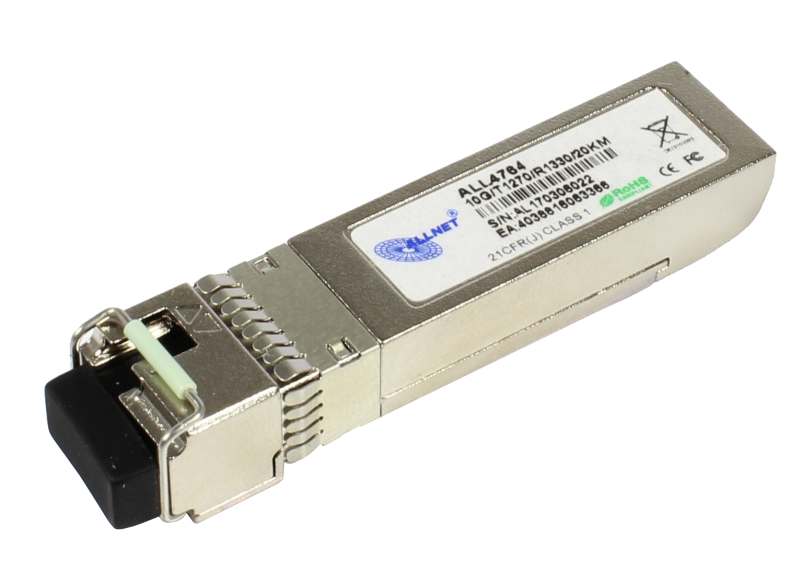 ALLNET Switch Modul ALL4764 SFP&plus;(Mini-GBIC), 10Gbit, B(Bidi)B/LC, Tx1330nm/Rx1270nm, 9u, 20Km,