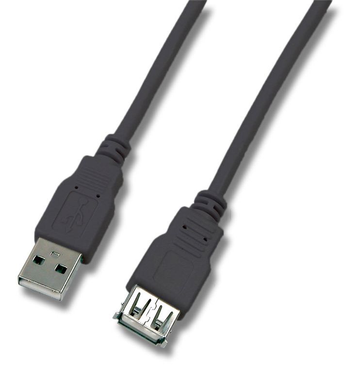 Kabel USB2.0, 5m, A(St)/A(Bu), Verlängerung, schwarz
