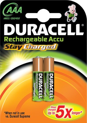 Akku AAA 1,2V (HR03) *Duracell* StayCharged - 2er-Pack