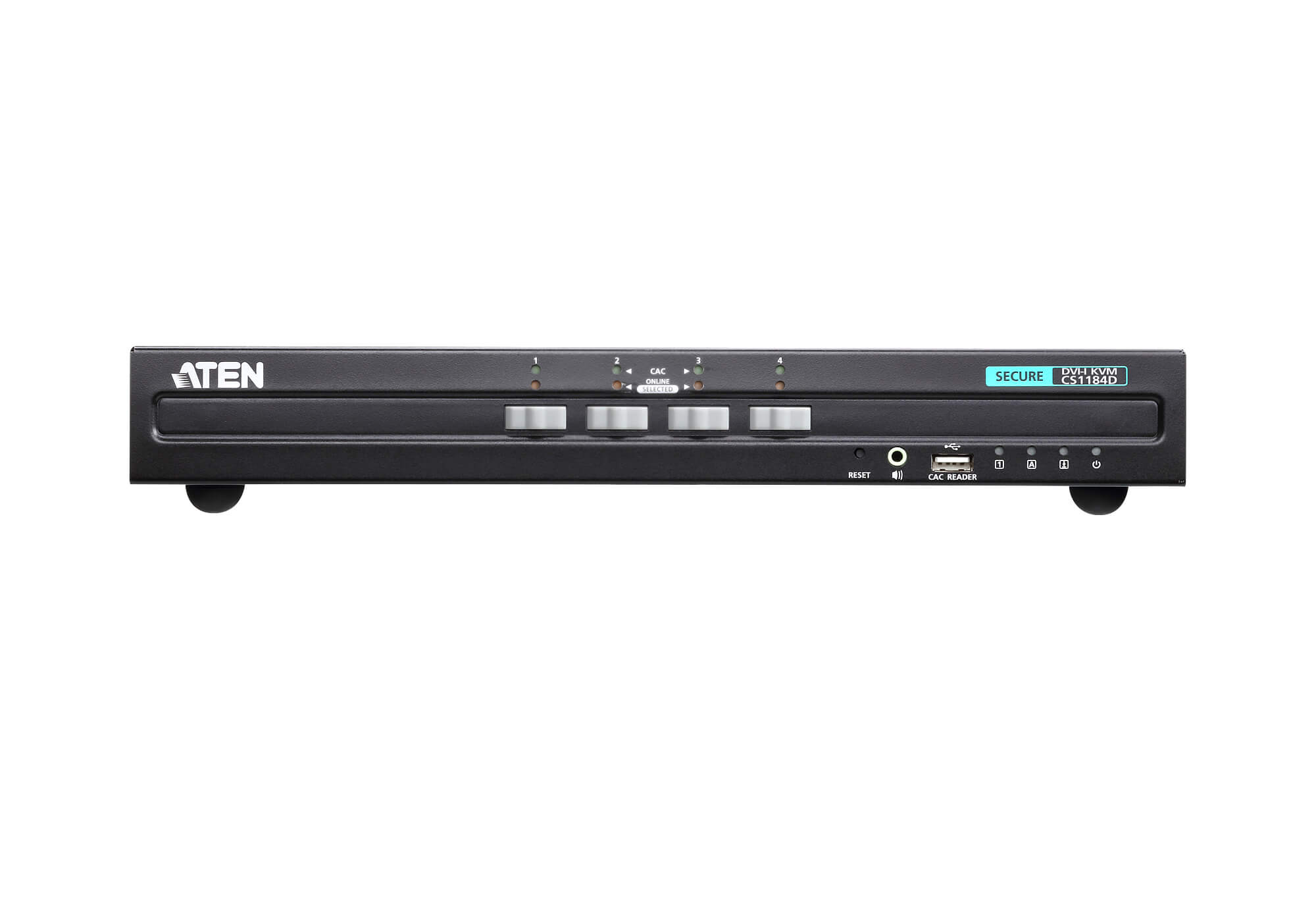 Aten KVM-Switch  4-fach Audio/DVI, USB, Secure,