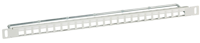 Keystone,Modulträger, 19"Patchpanel für 24xTP-Modul, 0,5HE, Schwarz