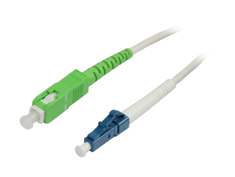 LWL-1-Faser-Patchk.  0.5mtr.LC-SC(APC8Grad), 9/125u, Schrägschliff, Synergy21,