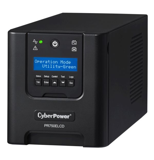 CyberPower USV, PR Tower-Serie,  750VA/675W, Line-Interactive, reiner Sinus, LCD, USB/RS232,