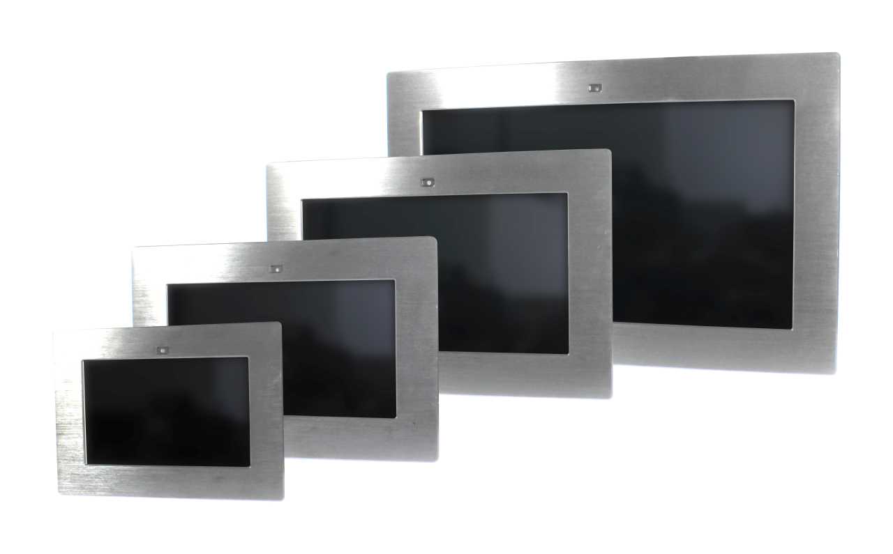 ALLNET Touch Display Tablet 21 Zoll zbh. Einbauset Einbaurahmen &plus; Blende Silber