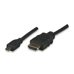 Kabel Video HDMI-HDMI(MicroD), ST/ST,  5m, 1080p, schwarz,