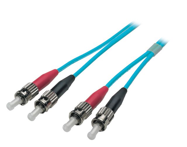 LWL-2-Faser-Patchk.  0.5mtr. ST-ST, 50/125um, OM3
