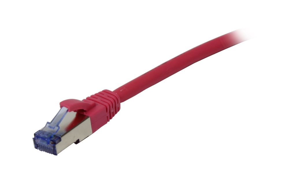 Patchkabel RJ45, CAT6A 500Mhz, 7.5m, pink, S-STP(S/FTP),  Komponent getestet, AWG26, Synergy 21