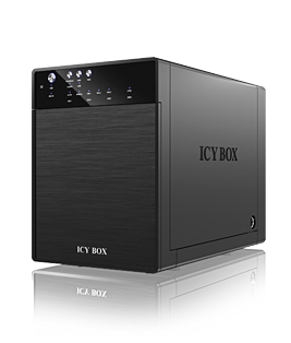 ICY Box Gehäuse, ext.SATA 3, 5" 4x /USB&plus;ESATA, Black, IB-3640,
