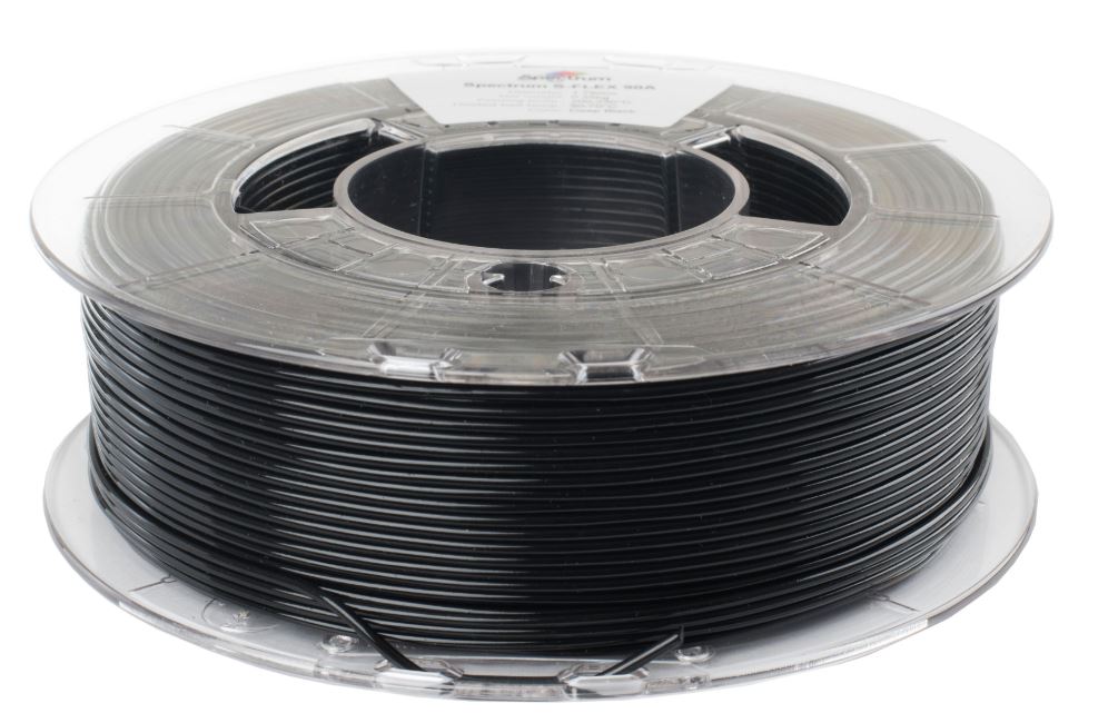 Spectrum 3D Filament / TPU S-Flex 90A / 1,75mm / Deep Black / Schwarz / 0,25kg
