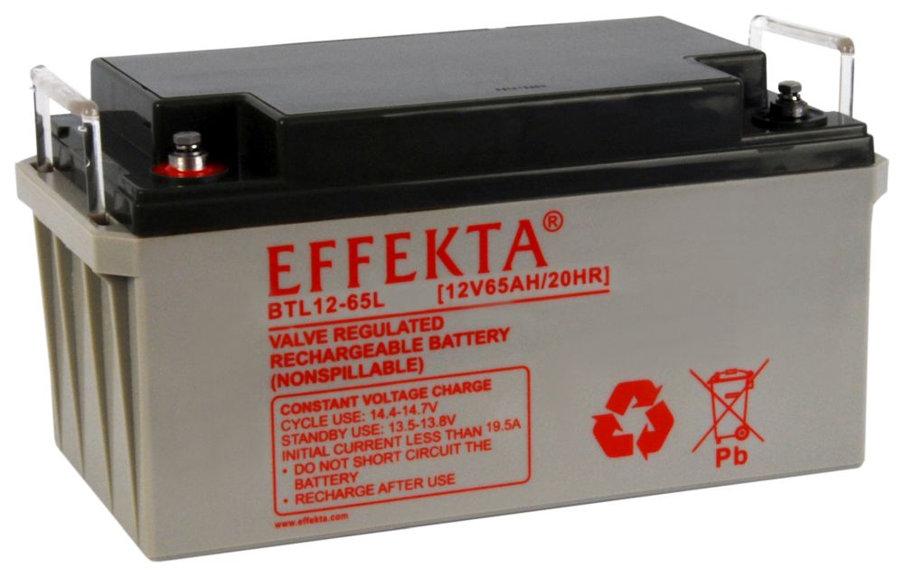 Effekta zbh. Akku 12V/ 65Ah, 10-Jahresbatterien