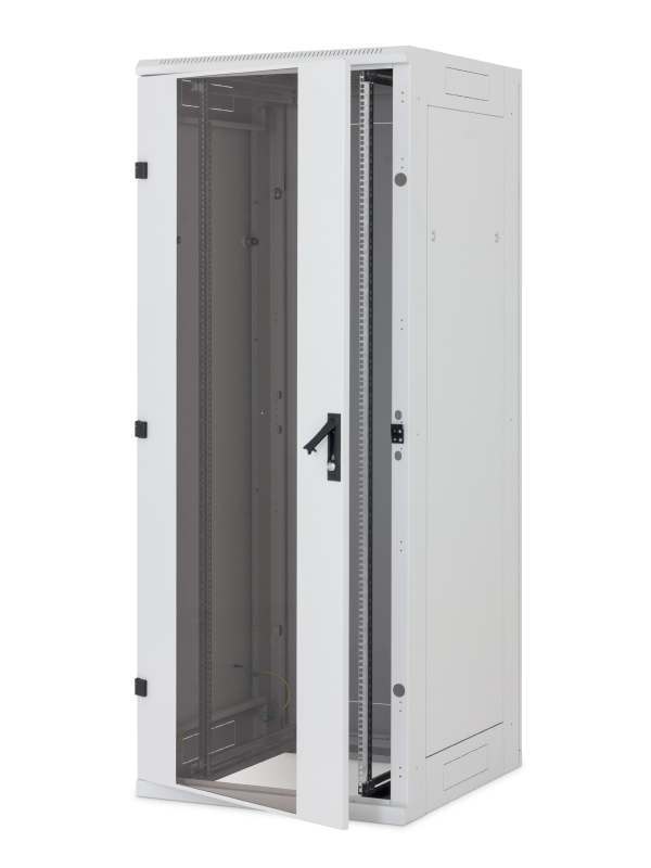 Triton 19"Schrank 42HE, B800/T 900, Lichtgrau,Glastür, RYA-Serie, zerlegbar, für Belastung 1200 kg,
