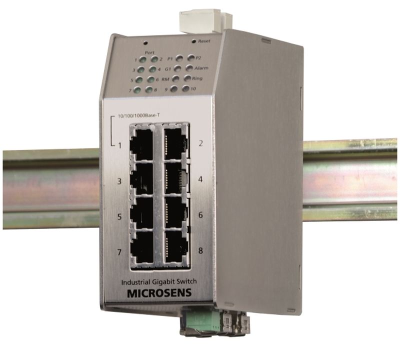 Microsens Profi Line Switch industrial 10port, 8xRJ-45 1xGB, 7xFE), 2x SC SM, MS650852M