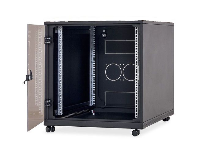 Triton 19"Schrank 12HE, B600/T 900, Lichtgrau, incl.Rollen,
