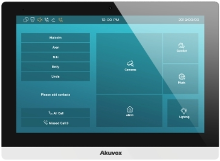 Akuvox Indoor-Station C313WE with logo, Touch Screen, POE, white