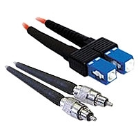 LWL-2-Faser-Patchk.  1.0mtr.SC->FC/APC 8Grad, 9/125um,