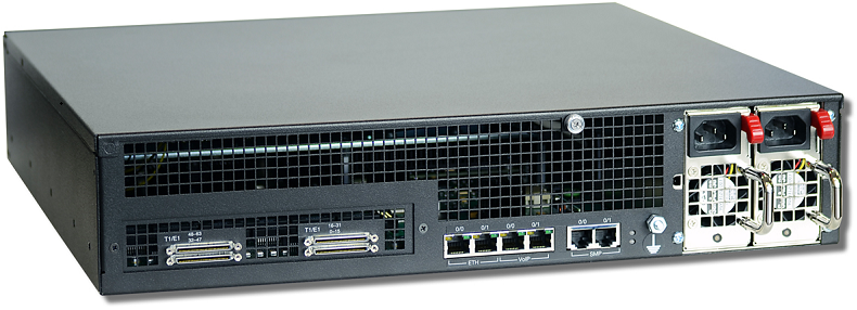 Patton SmartNode 10200 Smart Media Gateway 32 E1/T1, 1024 VoIP Channels with Standard Signaling Set.  Redundant AC Power