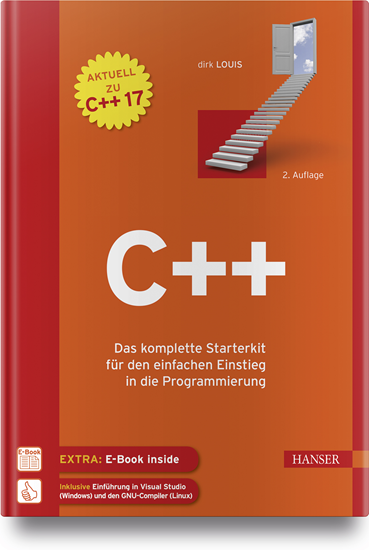 "C&plus;&plus;" Hanser Verlag Buch - 490 Seiten inkl. E-Book