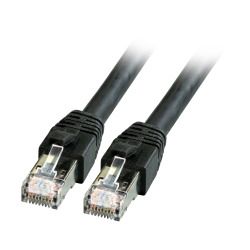 Patchkabel RJ45, CAT8.1 2000Mhz,  10m, schwarz, S-STP(S/FTP), BC, LSZH,