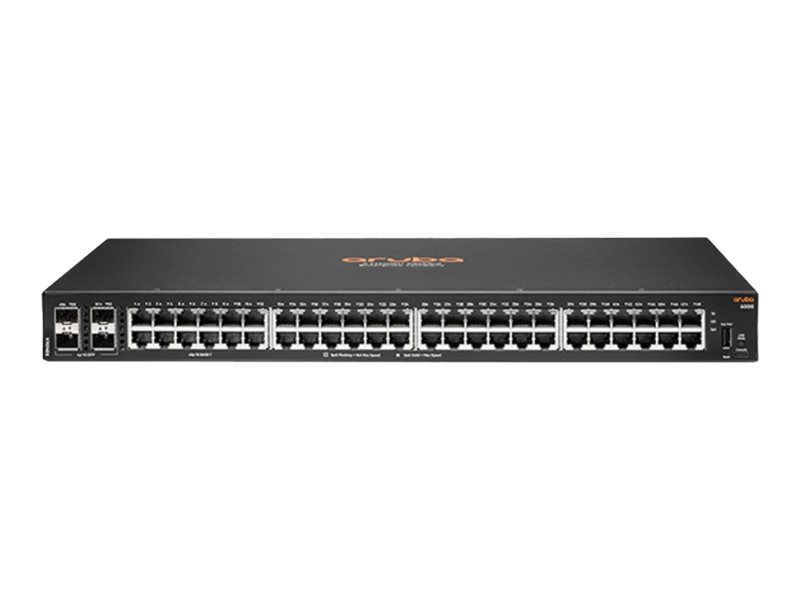 HP Switch 1000Mbit, 48xTP, 4xSFP-Slot, Aruba 6000 48G 4SFP 370W,