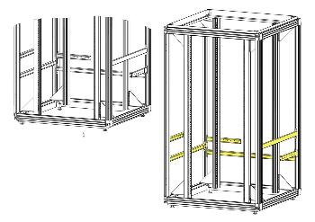 Knürr(Vertiv) zub.C-Profilschiene T 900, L755, 4-Pack, Einbauposition 1,