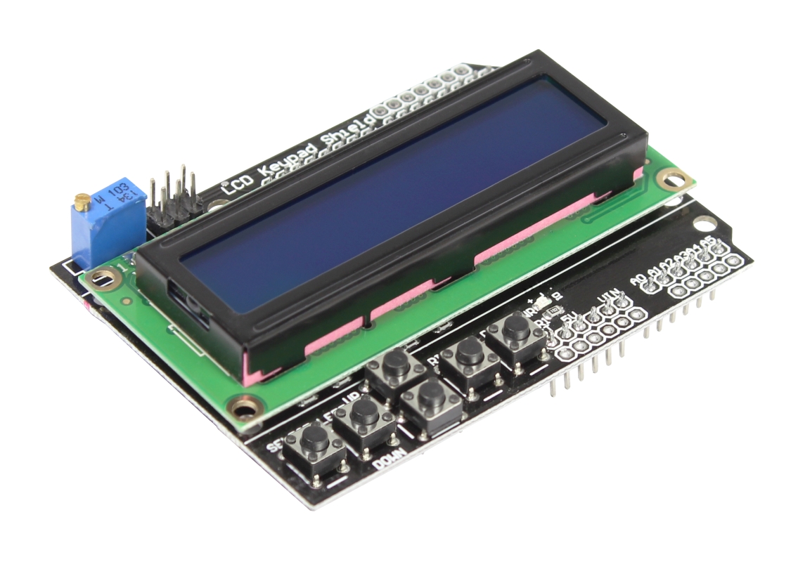 ALLNET 4duino Display Modul LCD1602 (blau) mit Tasten