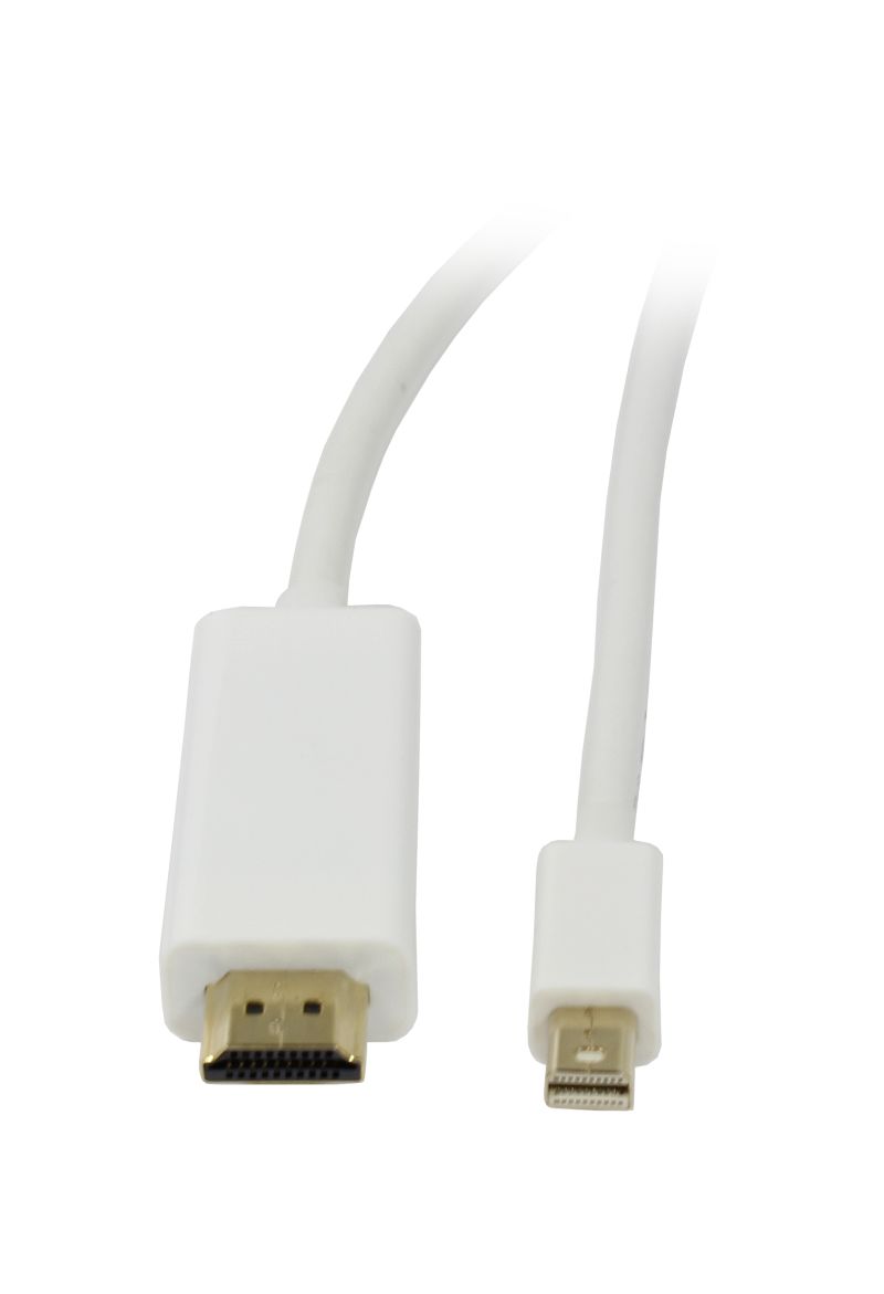 Kabel Video DisplayPort mini 1.2 => HDMI 2.0, ST/ST,  2m, Ultra HD 4K@60hz 4:4:4, 8 Bit HDR, Synergy 21