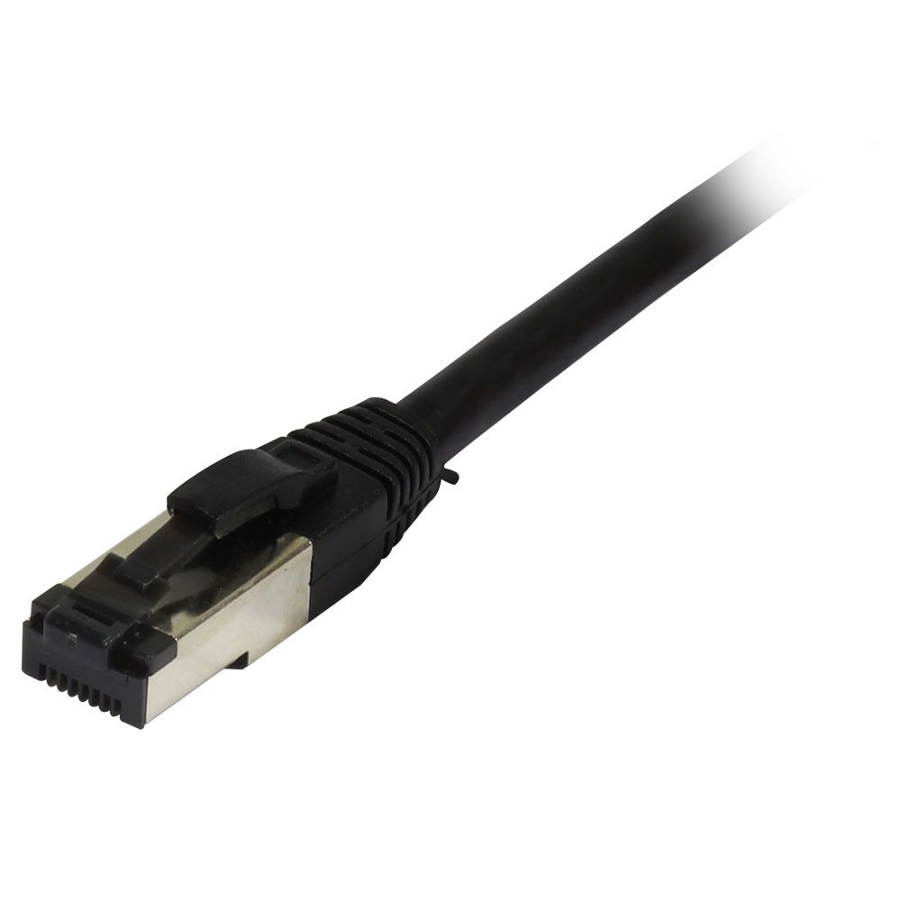 Patchkabel RJ45, CAT8.1 2000Mhz,  1.5m, schwarz, S-STP(S/FTP), TPE(Ultra SuperFlex), AWG26, Synergy 21