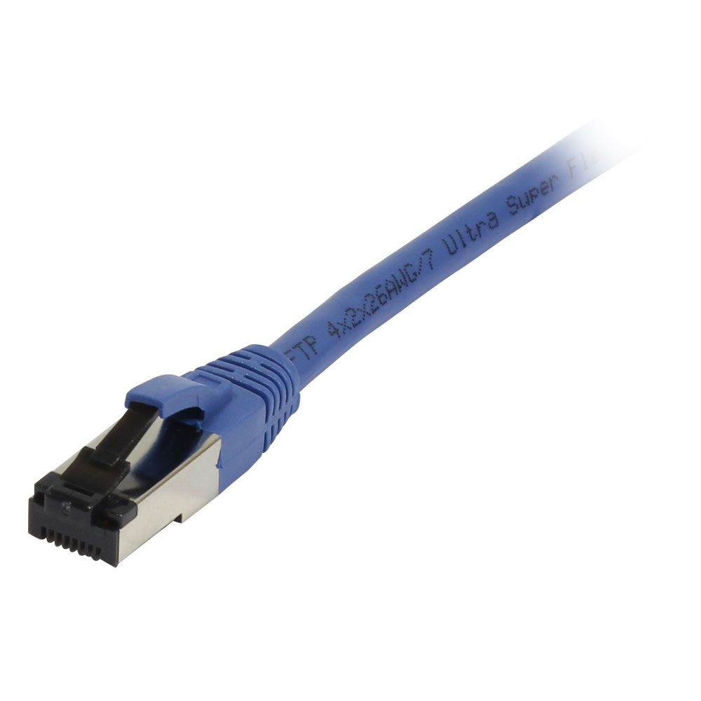 Patchkabel RJ45, CAT8.1 2000Mhz,  3m, blau, S-STP(S/FTP), TPE(Ultra SuperFlex), AWG26, Synergy 21