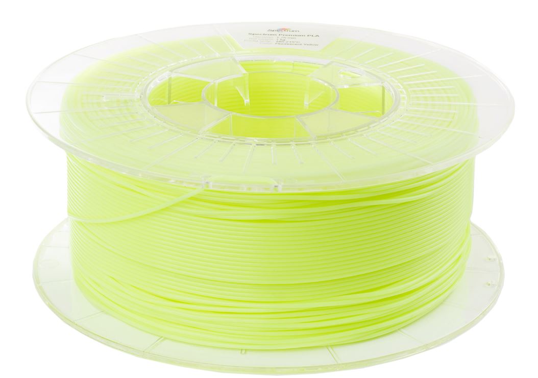 Spectrum 3D Filament / PLA Premium / 1,75mm / Fluorescent Yellow / Gelb Fluoreszierend / 1kg