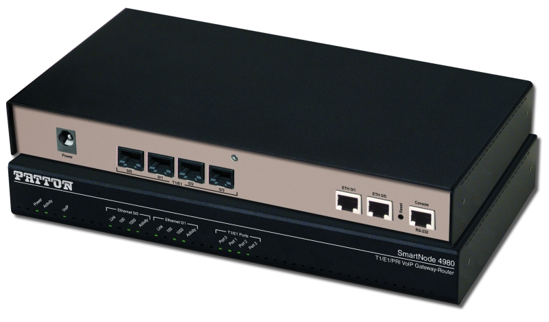 Patton SmartNode 4980, 4 PRI VoIP GW-Router, 24 Channel, FR