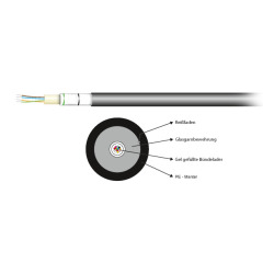 LWL-Kabel 24G, außen,  9/125u, G657.A1,