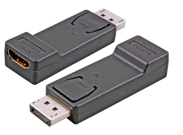 Kabel Video DisplayPort Adapter, DisplayPort -->> HDMI?-A, St/Bu, schwarz,