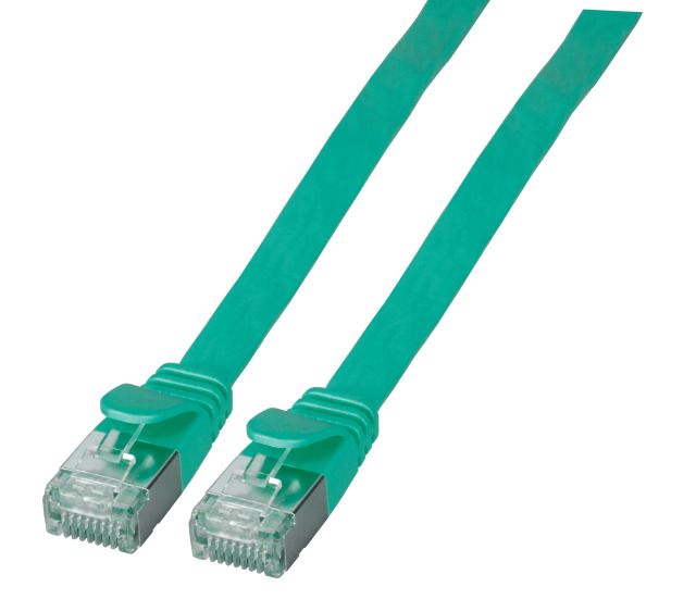 Patchkabel RJ45, CAT6A 500Mhz, 3m, grün, U/FTP,flach,