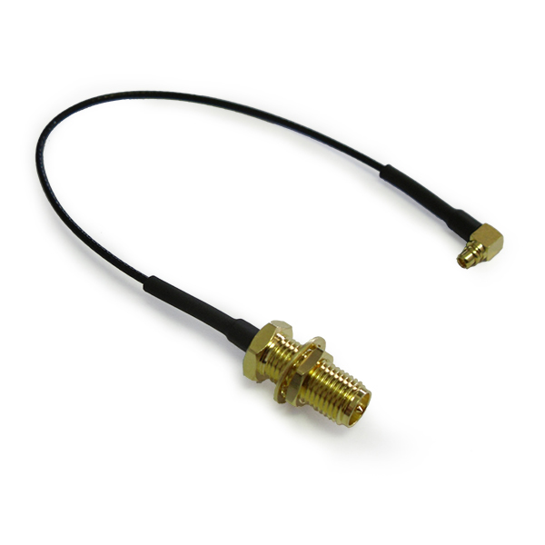 RF Elements MMCX to SMA R-P Bulkhead pigtail for StationBox® Mikro and InSpot, 150mm, RG178U