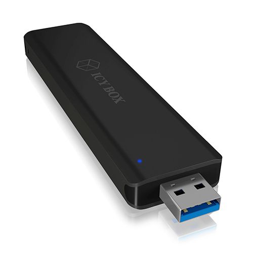ICY Box Gehäuse, M.2 SATA SSD-> USB 3.1 (Gen2) Type-C, IB-1818-U31,