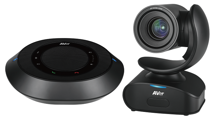 AVer VC540; 4K UHD PTZ Videokonferenz-Kit inkl. kabellosem Lautsprecher Fone540 für Konferenzräume mittlerer Größe, Teams & Zoom zertifiziert