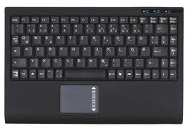 ALLNET 19"Schrank, zbh. Tastaturboden, zbh.  Tastatur, USB, mit Touchpad, KeySonic,