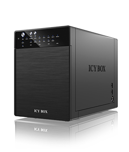 ICY Box Gehäuse, ext.SATA 3, 5" 4x/ESATA&plus;USB 3.0&plus;FW400/800,