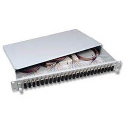 LWL-Patchpanel Spleisbox,19", 12xSC-Duplex, 50/125um