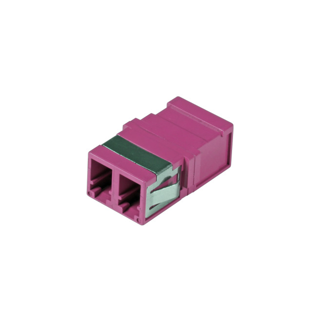 LWL-Kupplung,LC-Buchse/LC-Buchse, 50/125u Multimode, duplex, PVC, violett, ohne Flansch,