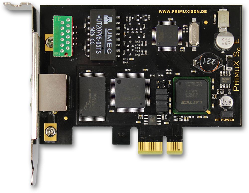 Gerdes PrimuX S0 E&plus; NT Server Controller PCI-Express mit extra Low-Profile-Blech