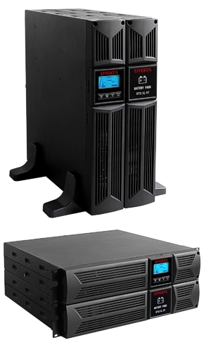 Effekta MTD RT Lineinter. USV,1500VA, 30min, MTD1500RTXL, USB&plus;RS232, Schwarz, Tower/19",