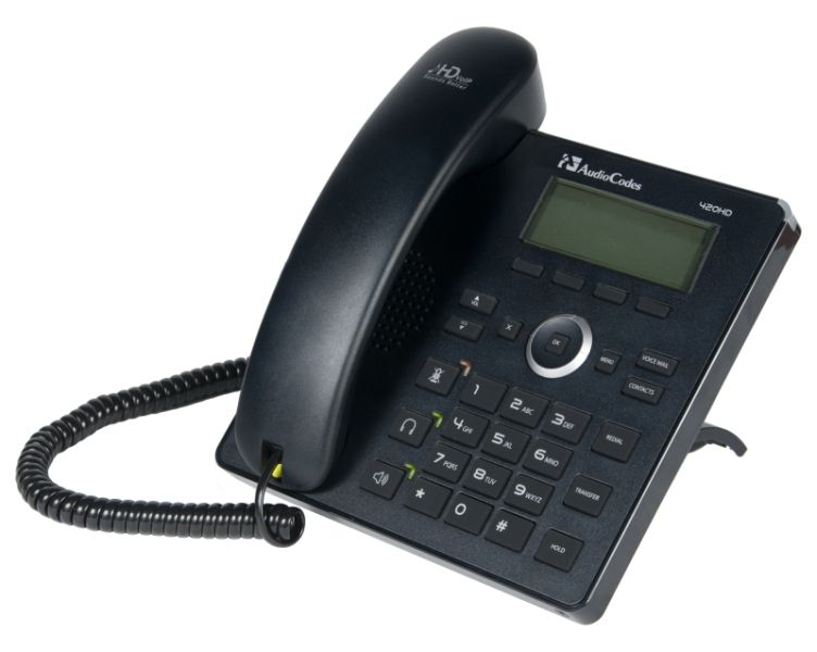 AudioCodes IP-Phone 420HD, PoE, Gigabit, Black