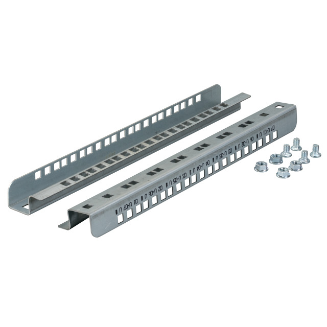 Wandgehäuse 19", IP55, zbh. Montageschienen Senkrecht  7HE, 1Paar, für 6917XXIP55.2-Serie, Lichtgrau,