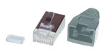 TP-Stecker TP, S-UTP 100-Pack,Einfädel-Kamm&plus;Graue Tülle,100k
